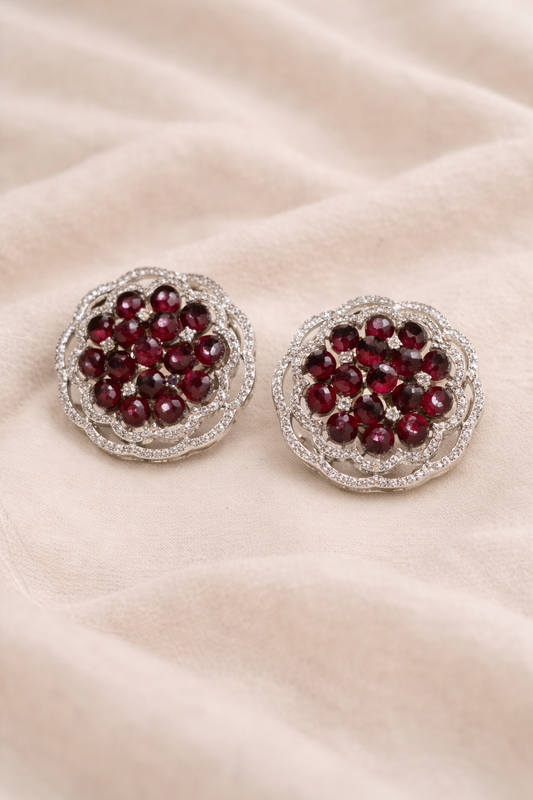 Ruby Bloom Elegance 🌹 | Timeless Floral Sparkle