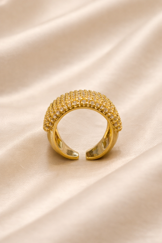 Golden Luxe Sparkle Adjustable Ring ✨💛